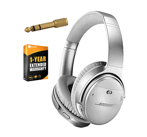 BOSE Quiet Comfort noise canceling Headphones with Deco Gear 6.35mm to 3.5mm adaptor
